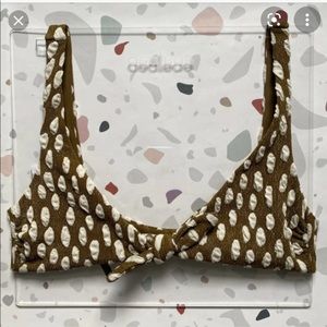 Mara Hoffman green and cream bikini